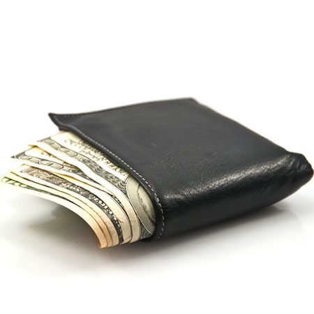 Wallet with money