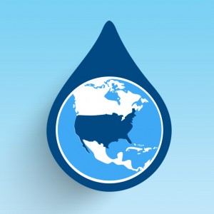 usa in water drop graphic